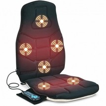 Seat Cushion Massager with Heat and 6 Vibration Motors for Home - Color: Black - $139.49