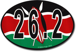Kenya Wavy Oval Marathon Decal - $2.70