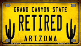 Arizona Retired Novelty Mini Metal License Plate Tag - £11.75 GBP