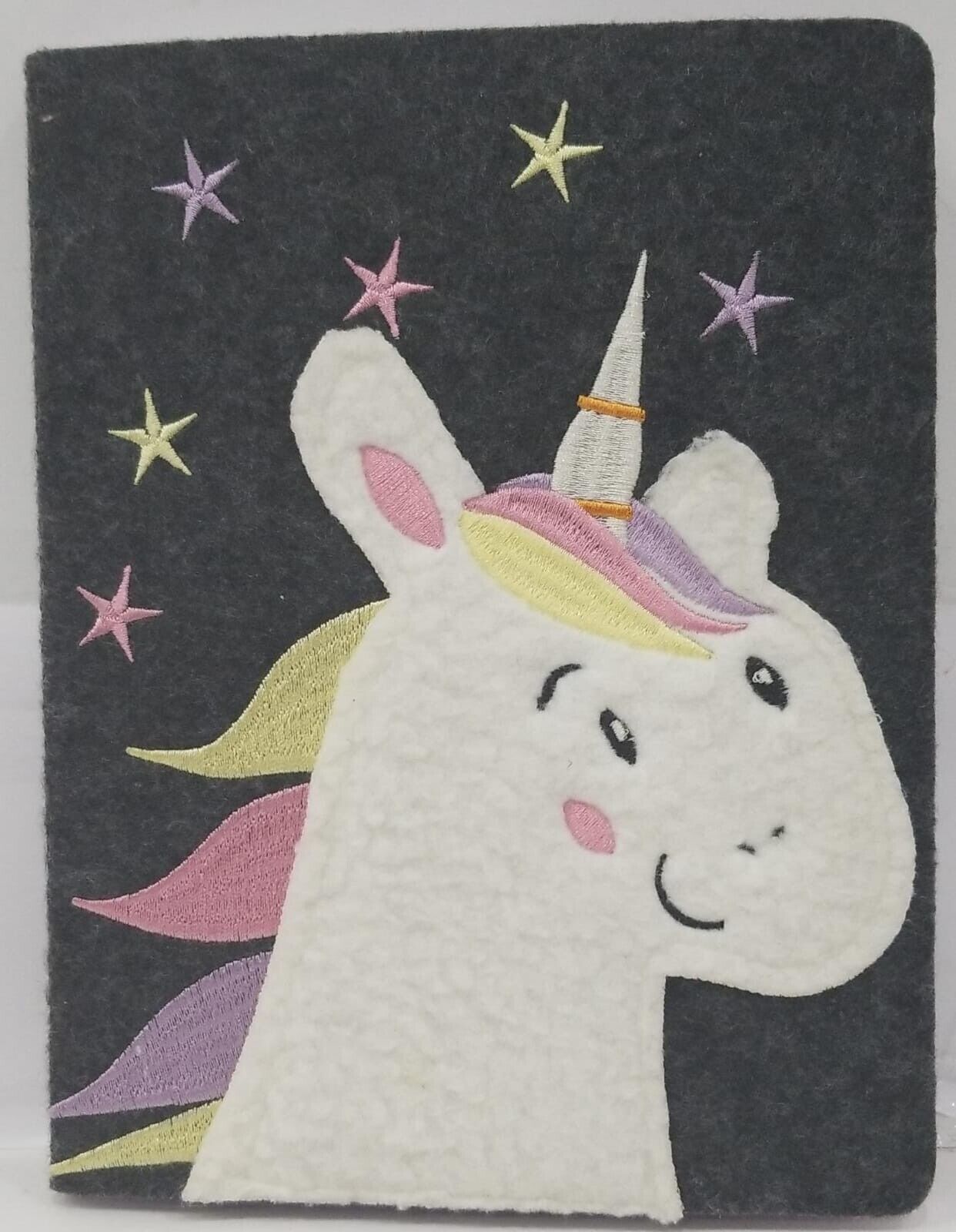 Primary image for Office Depot Felt Cover Unicorn Journal 96 Sheets With Ribbon Page Marker