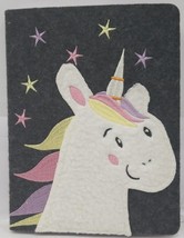 Office Depot Felt Cover Unicorn Journal 96 Sheets With Ribbon Page Marker - £15.45 GBP