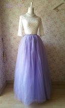 Purple Floor Length Tulle Skirt Outfit Wedding Party Plus Size Tulle Skirt image 5