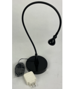 Vintage IKEA JANSJO Goose Neck Desk Lamp light LED warm BLACK w White Ad... - $39.59