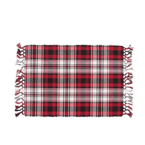 New Fireside Plaid Single Placemat 13 X 19 C&amp;F Home - £23.96 GBP