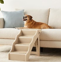  Foldable Pet Steps Stairs Ramps Dogs &amp; Cats Tan 14.6&quot; X 22.75&quot; X 19.5&quot; - £35.95 GBP