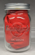 Hard Rock Cafe Mason Canning Pint Jar Glass With Lid 5&quot; Tall St. Louis - $7.00