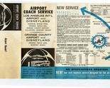 Airport Coach Service Brochure LAX and Orange County to Disneyland 1966 - £17.46 GBP