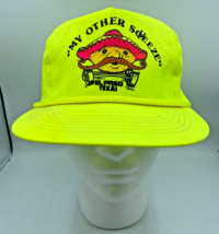 Neon My Other Squeeze Cap Nylon Trucker Hat El Paso Headwear Vtg Lemon Rope - £9.15 GBP