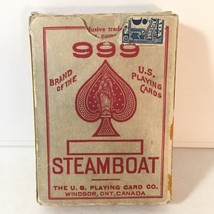 999 Steamboat Playing Cards Rare Made In Canada Version Vintage Complete Red - £44.29 GBP