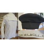 named vintage US Navy &quot;CRACKER JACK&quot; jacket hat 1940&#39;s WW2 WWII uniform - £74.91 GBP