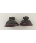 Cape Cod Collection Avon Ruby Red Candle Holders Taper Piller Set of Two... - £17.47 GBP
