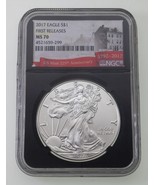 2017 S $1 Silber American Eagle Ausgewählten Von NGC As MS-70 Erste Ausg... - €109,60 EUR