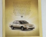 Toyota Print Ad Advertisement Vintage 1998 pa7 - $4.94