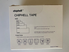 Chiphell Tape for P-Touch Labelers, 2 pack 12mm; Black On White - $3.95
