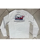 Vineyard Vines Youth Long Sleeve White Crew Neck Whale Snowboard Shirt S... - $412.05 MXN