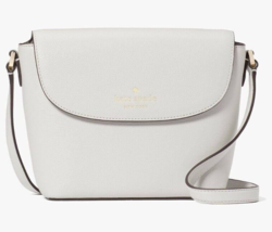 Kate Spade Emmie Light Gray Leather Flap Crossbody K8215 NWT Quill Grey ... - £96.99 GBP