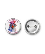 Fluent In Speaking Fowl Language Chicken Pinback Button Badge - £3.98 GBP