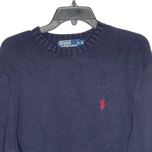 Polo Ralph Lauren Cotton Knitted Sweater Embroidered Pony Long Sleeve Me... - £23.29 GBP