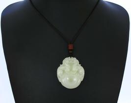 1.9&quot; China Certified Nature Afghan Jade Fortune Double Pixiu Necklace Pendant 93 - £29.52 GBP