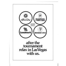 Hughes Resort Hotels Print Ad Vintage 70s Retro Golf Sands Frontier Desert Inn - £8.86 GBP