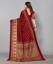 women&#39;s Art Silk Saree With Blouse Piece sari - £15.09 GBP