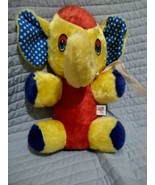 Vintage Elephant Plush Superior Toy &amp; Novelty Inc Old Stuffed Yellow Ani... - $14.84