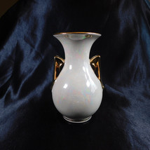 Iridescent Cream Color Lusterware Vase # 22951 - £17.95 GBP