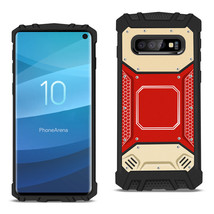 [Pack Of 2] Samsung Galaxy S10 Metallic Front Cover Case In Red And Gold - £24.18 GBP