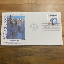 Ameripex 86 AFDCS Stamp Show 22c Stamp Fdc Sc#2145 Fleetwood Cachet Cove... - $4.95
