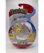 Pokemon Clip &#39;N&#39; Go PIKACHU + Premier Ball Battle Ready Action Figure NI... - $14.85
