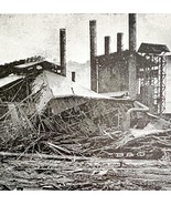 Cambria Iron Works Ruin 1889 Johnstown Flood Victorian Print Pennsylvani... - $35.07 CAD
