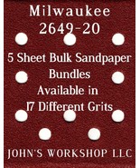 Milwaukee 2649-20 - 1/4 Sheet - 17 Grits - No-Slip - 5 Sandpaper Bulk Bu... - £3.97 GBP