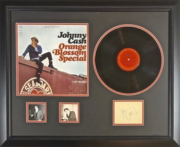 Johnny Cash Autographed Signed Album Page Original Photos Album Framed PSA/DNA - £1,387.76 GBP