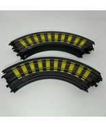 9x Tyco HO 9&quot; R 1/4 Circle Curve Track Yellow Stripes B5877 B5831 Slot Car - €24,19 EUR