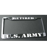 US ARMY RETIRED CHROME PLATED LICENSE PLATE FRAME 6X12 INCHES AUTO SIZE - £8.58 GBP