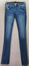Hudson Jeans Women Size 25 Blue Medium Wash Denim Cotton Pockets Logo Two Button - £18.18 GBP