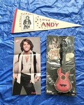 Vintage Andy Gibb Plastic Toy Guitars (2) Pin-Up Poster, Pennant - £238.76 GBP