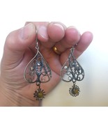 Vintage Armenian Soviet Filigree Dangle Drop Earrings, Antique Armenian ... - $723.50 MXN