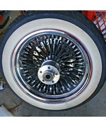 180/65-B16 Wide White 16" SPOKE R. WHEEL Custom Disc Harley BIG TWIN - $197.99