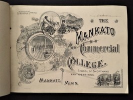 1904 antique MANKATO COMMERCIAL COLLEGE BOOK mn TUITION RATES PHOTOS STU... - £70.92 GBP