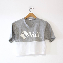 Vintage Vail Colorado Crop Top T Shirt Medium - £36.51 GBP