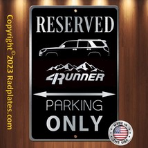 Toyota 4runner Parking 8&quot;x12&quot; Brushed Aluminum and translucent Classy Black sign - £15.47 GBP