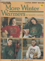 Leisure Arts More Winter Warmers Waste Canvas Cross Stitch Leaflet 2267  - $8.30