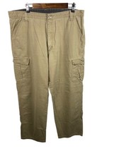 Wrangler Cargo Pants Size 38x32 Mens Utility Work Khaki Tan 100% Cotton - $37.09
