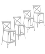 Set of 4 Milan Patio Crossback Barstool Outdoor and Indoor Use  - £350.47 GBP