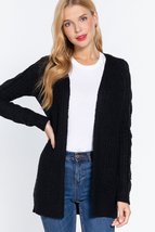 Long Slv Open Front Sweater Cardigan - £23.18 GBP