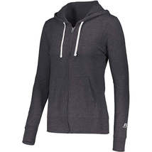 NEW Womens Russell Athletic Full Zip Hoodie Running Jacket ladies sz S charcoal - £15.94 GBP