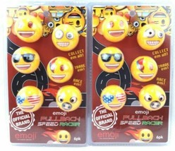 Lot of 2 EMOJI Pullback Speed Racers Collect Them All - Fun Collectible Toy New - £11.34 GBP