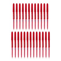 Low Cost Pack of 25 Linc Faster Ball Pens RED INK 0.7MM fine tip school ... - $15.40