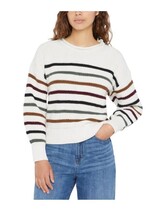 Gap Womens Sweater White Multicolor Striped Crewneck Roll Neck Cotton Soft - $791.16 MXN